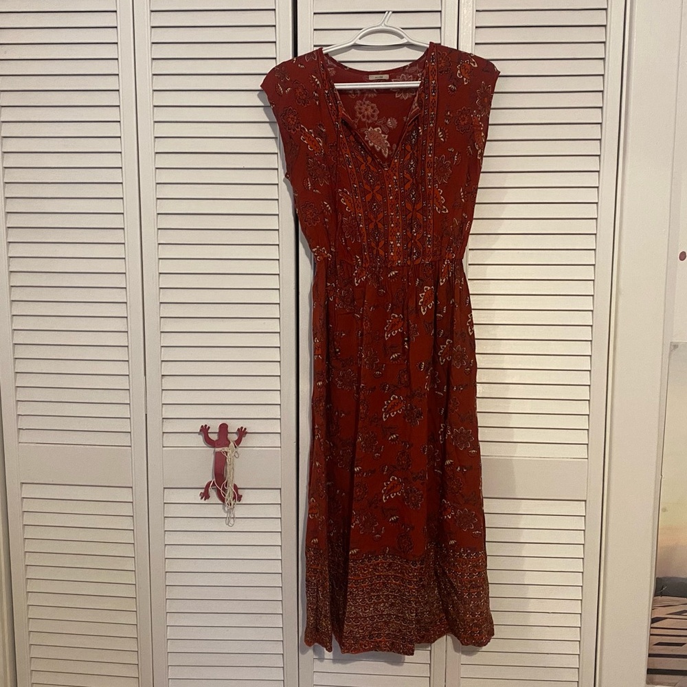 Ecote Red Persian Patterned Y2K dress